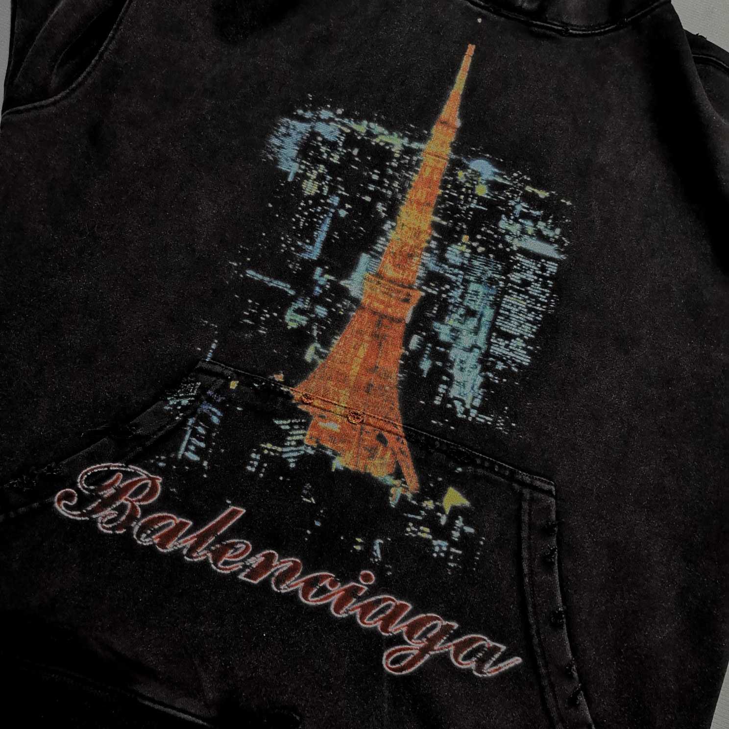 Balenciaga Ginza Store, Tokyo Tower Hoodie - FashionPlug