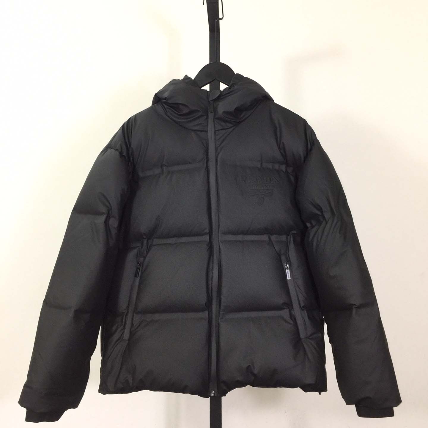 Prada Black Hooded Puffer Jacket - FashionPlug