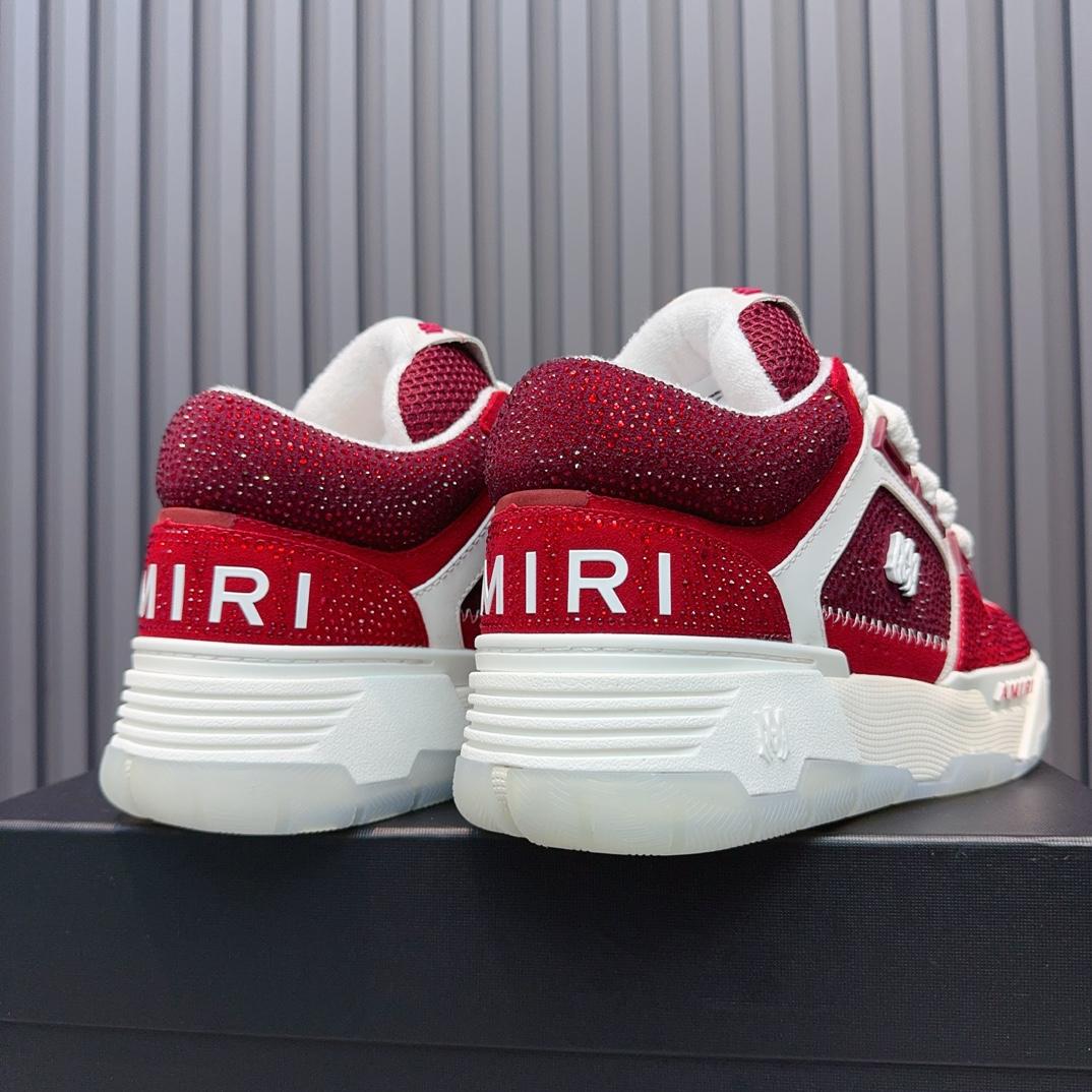 Amiri Crystal MA-1 Leather Sneakers - FashionPlug