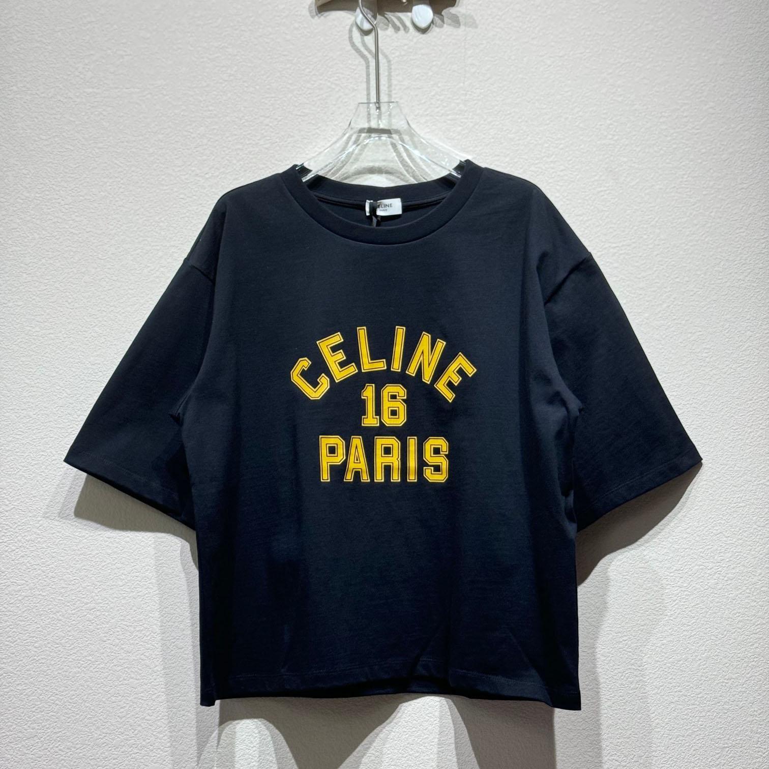 Celine Loose Celine 16 t-shirt In Cotton Jersey - FashionPlug