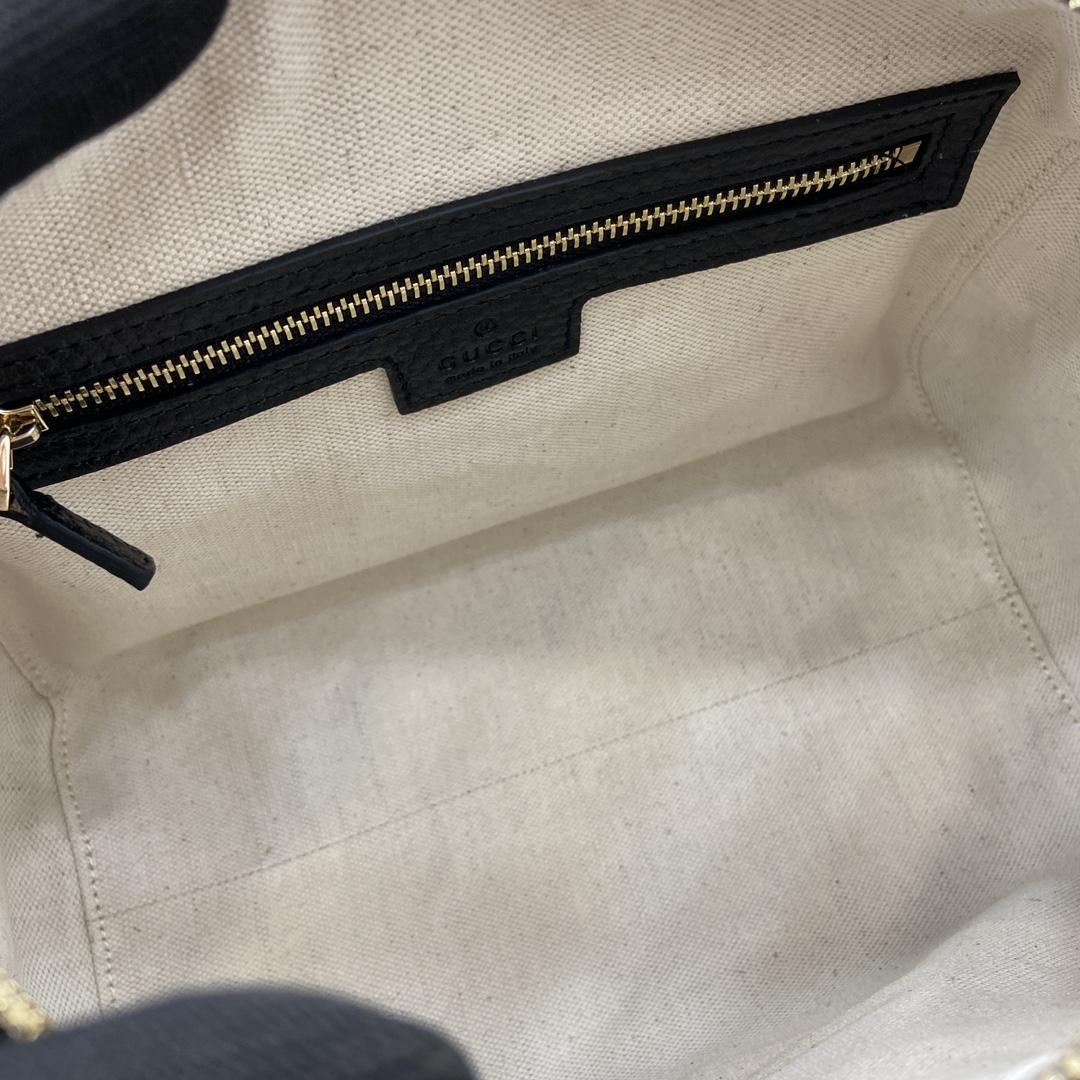 Gucci GG Emblem Small Top Handle Bag - FashionPlug