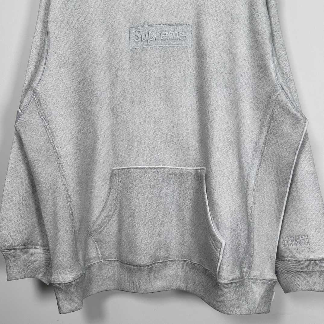 Supreme x MM6 Maison Margiela Foil Box Logo Hoodie - FashionPlug