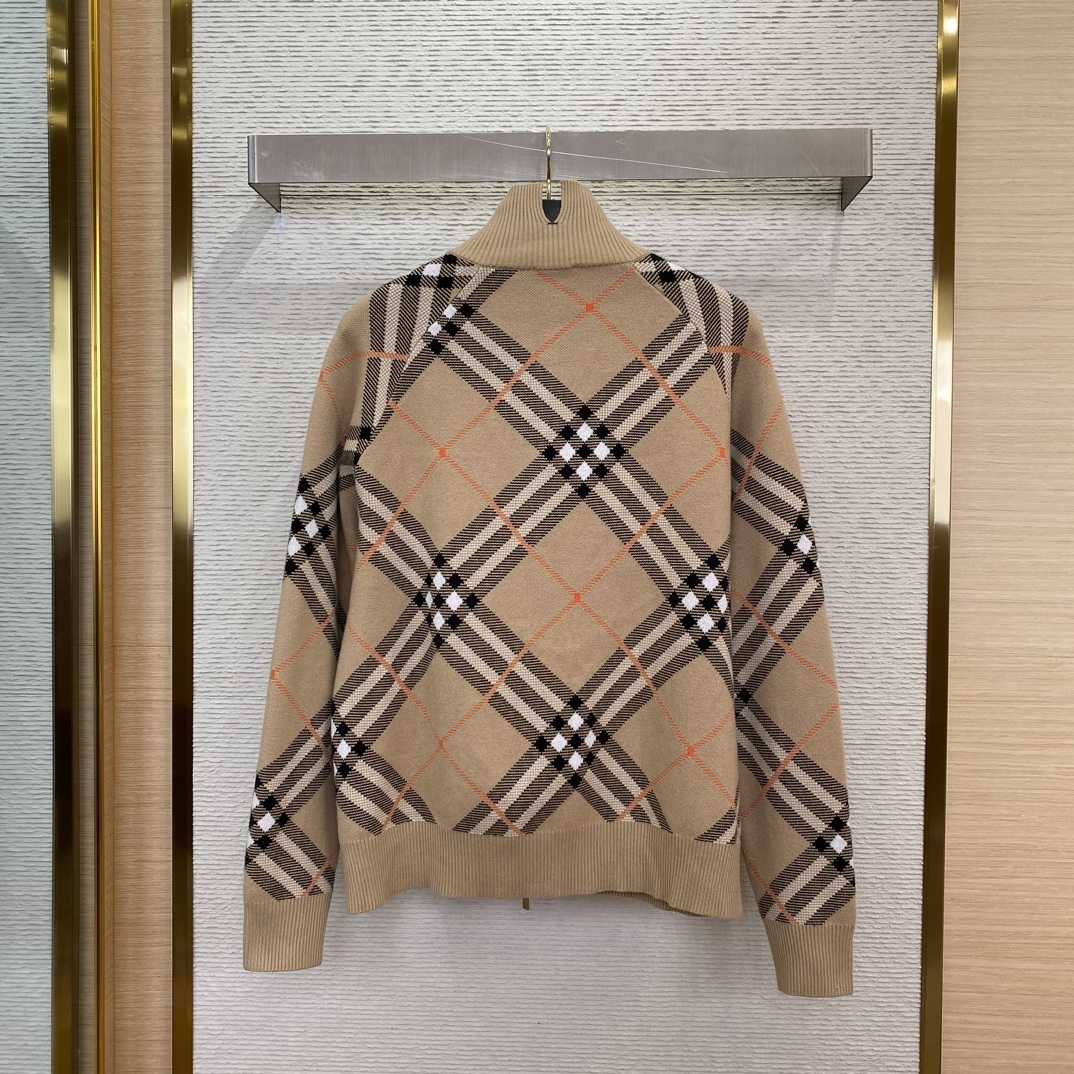 Burberry Check Wool Mohair Blend Jacket - FashionPlug