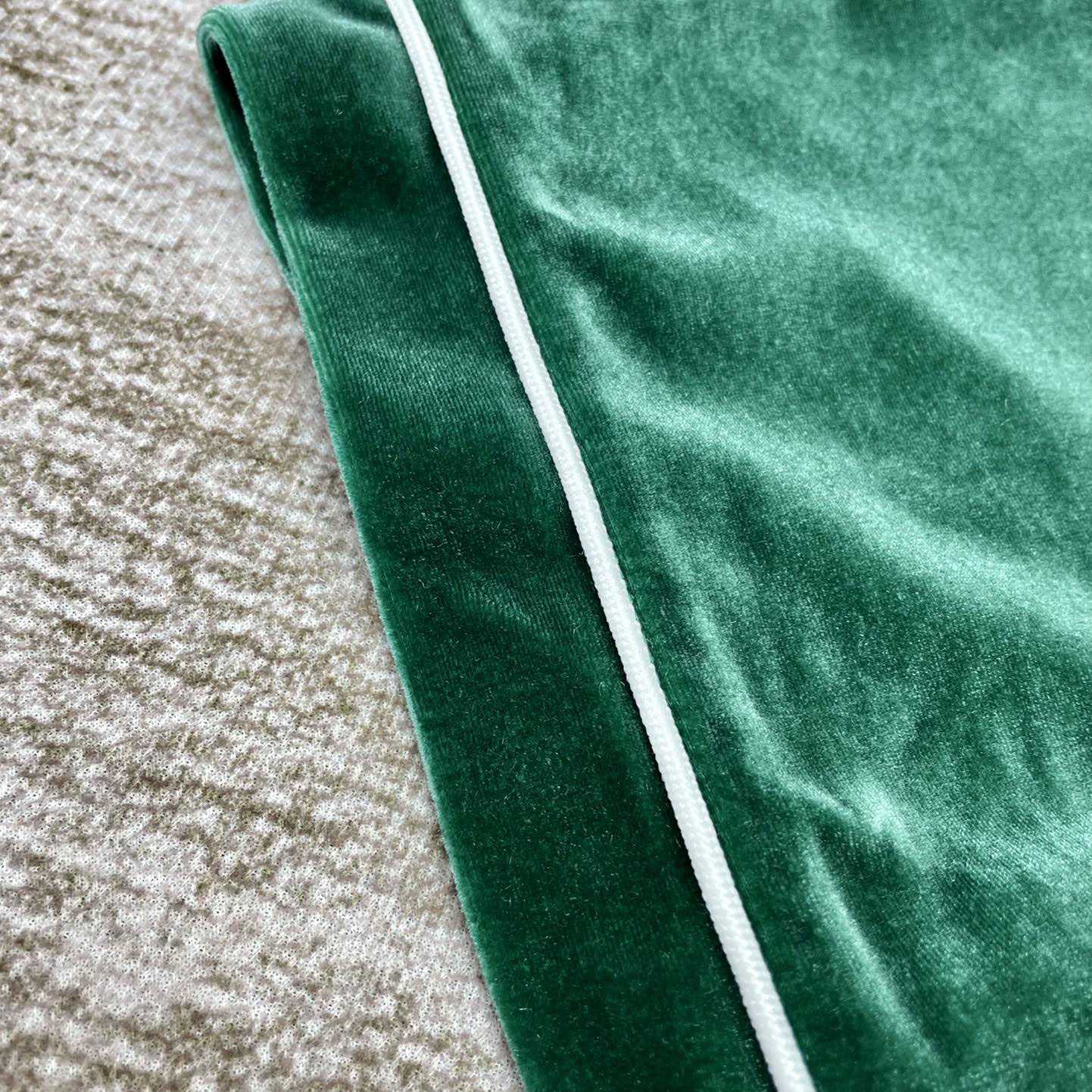 Casablanca Short-Sleeve Velour Shirt 'Evergreen'   c931 - FashionPlug