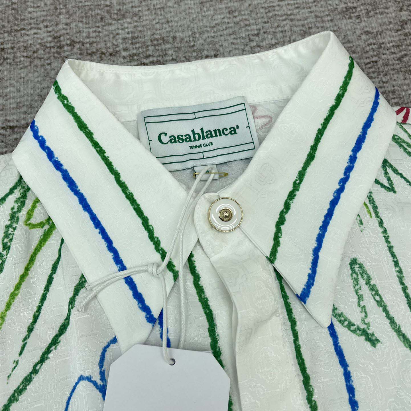 Casablanca Crayon Tennis Club Shirt   CA3499 - FashionPlug
