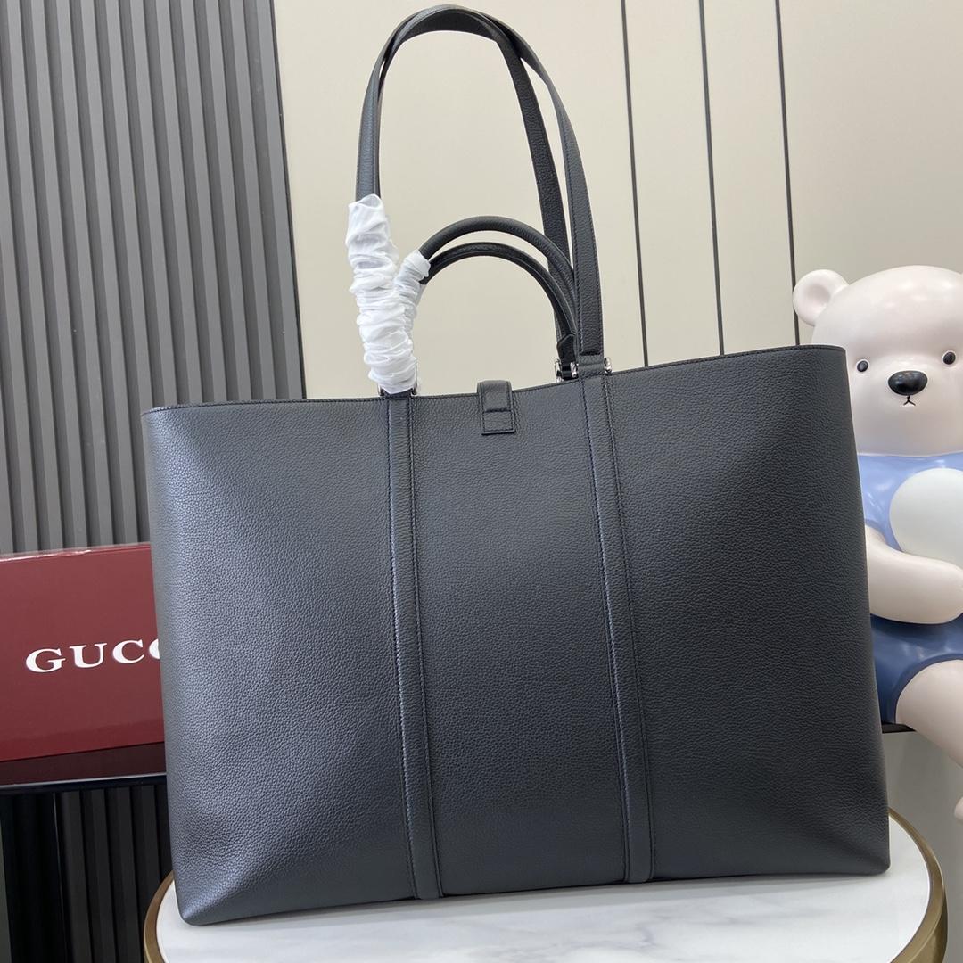 Gucci Large Tote Bag With Web - FashionPlug