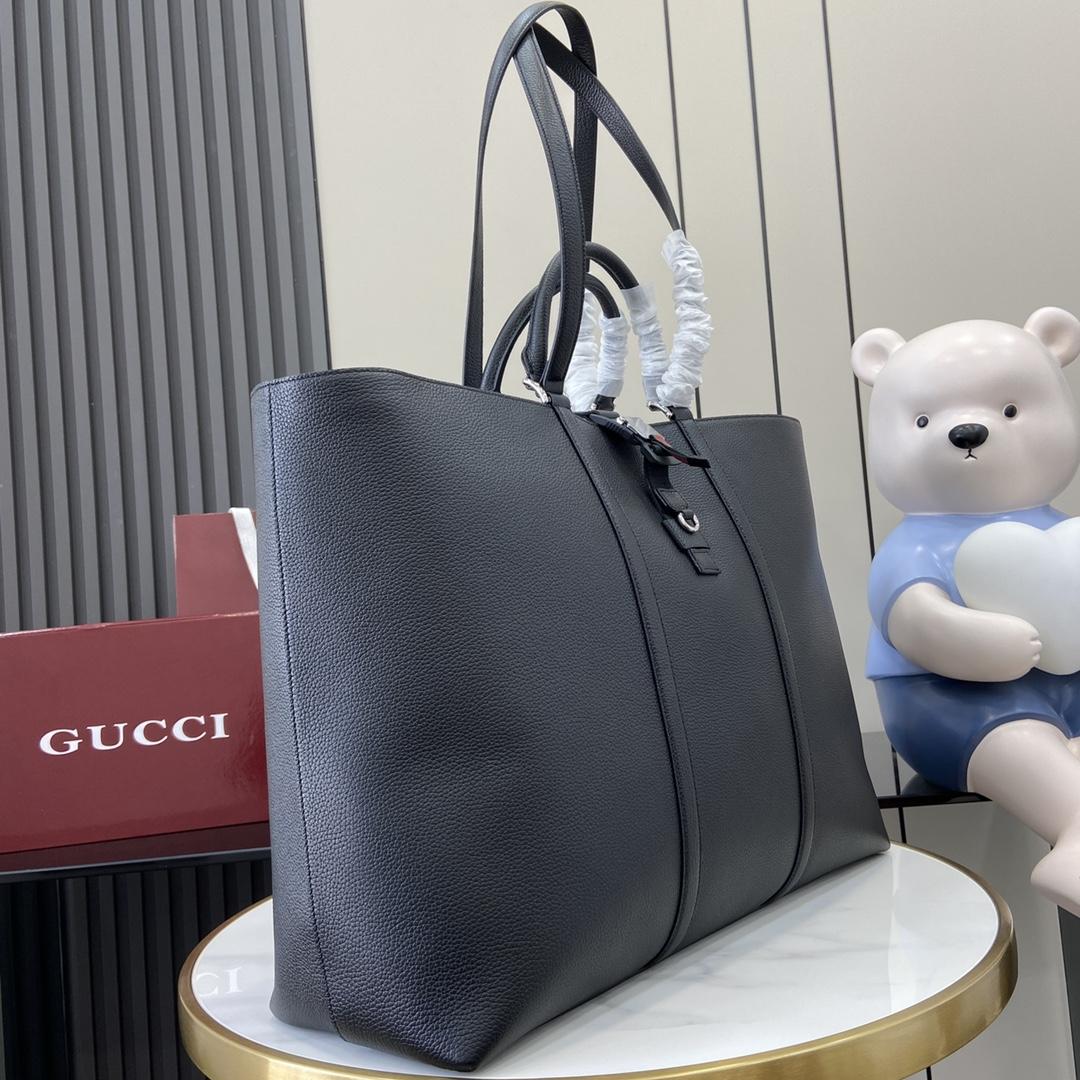 Gucci Large Tote Bag With Web - FashionPlug