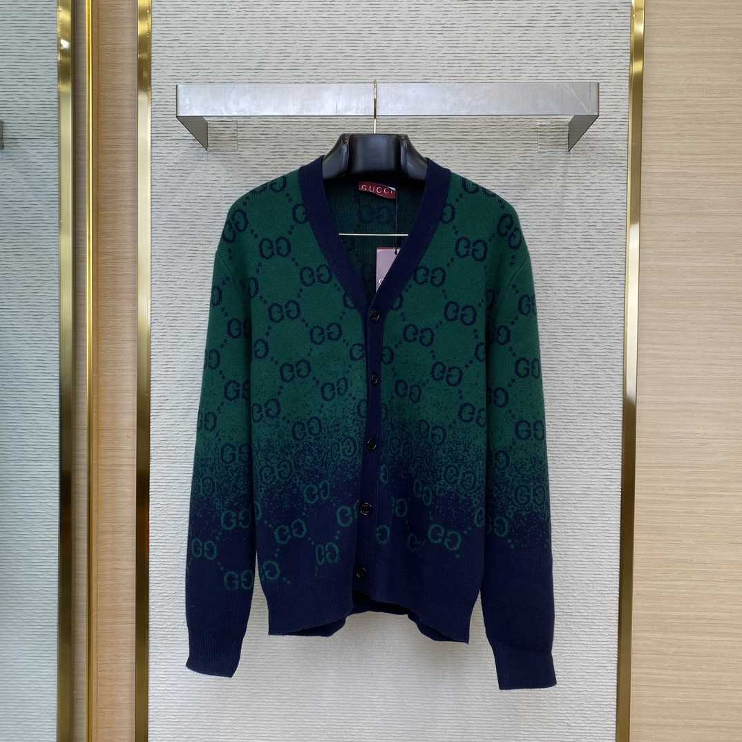Gucci GG Degradé Wool Jacquard Cardigan - FashionPlug