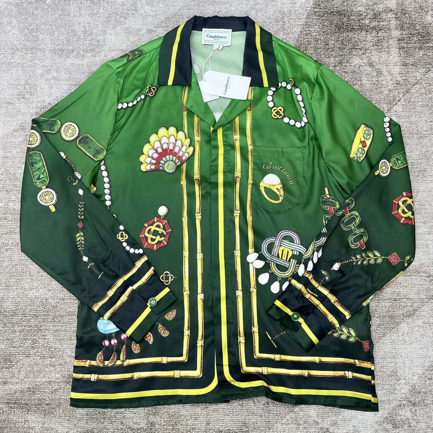 Casablanca La Boite A Bijoux Silk Shirt    CA3491 - FashionPlug