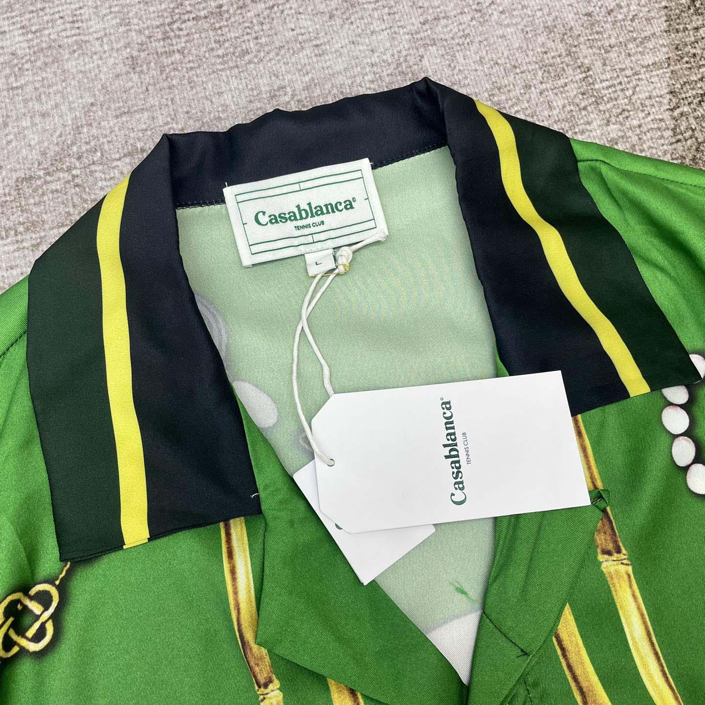 Casablanca La Boite A Bijoux Silk Shirt    CA3491 - FashionPlug