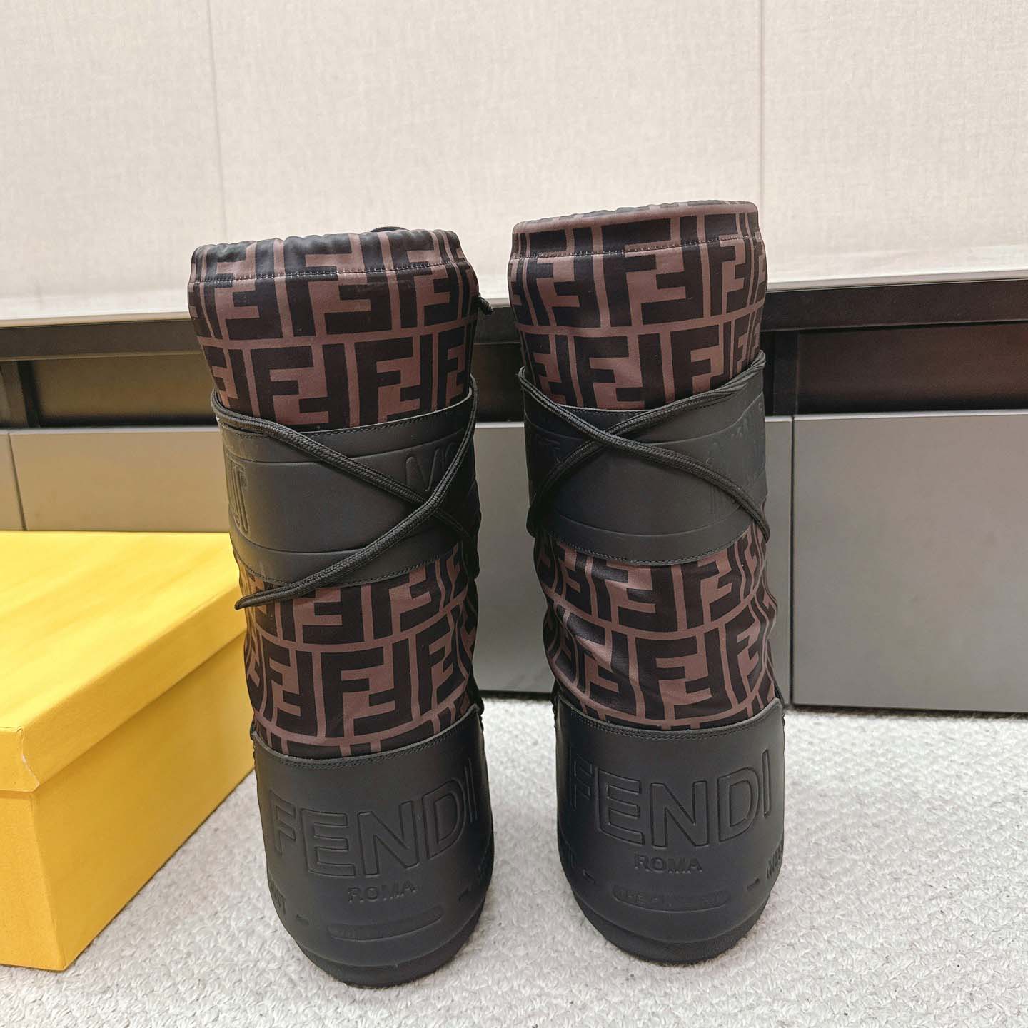 Fendi FF Motif Moon Boots - FashionPlug