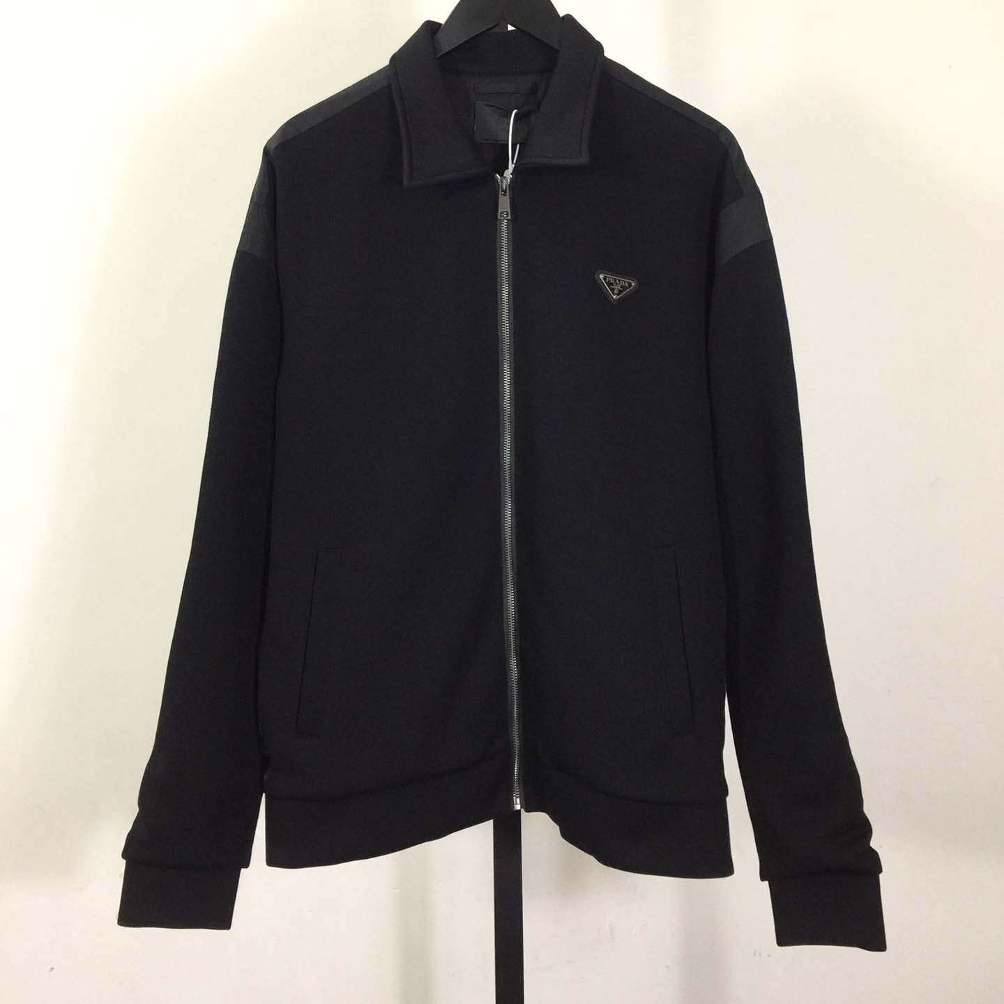 Prada Technical Fleece Cardigan With Duchesse Details - FashionPlug