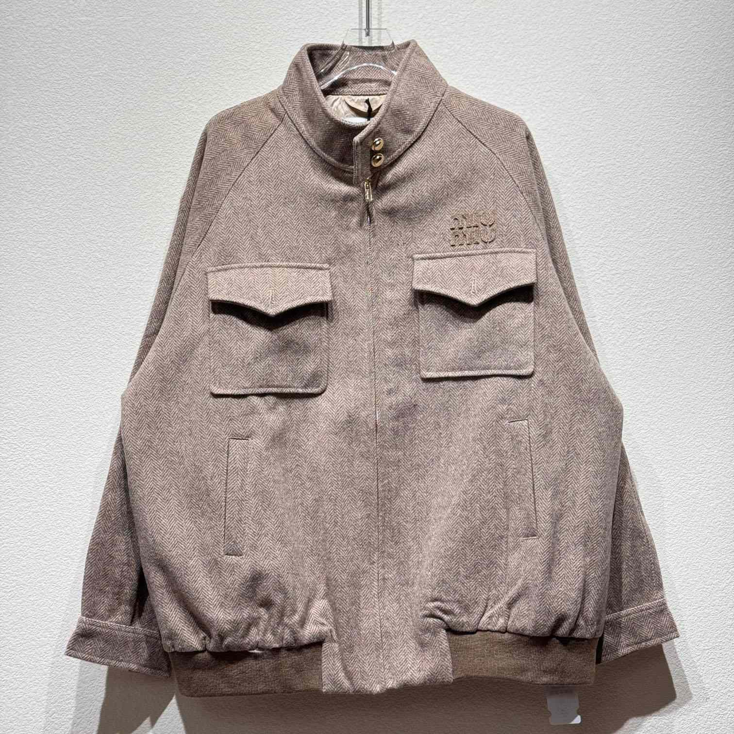 Miu Miu Chevron Blouson Jacket - FashionPlug