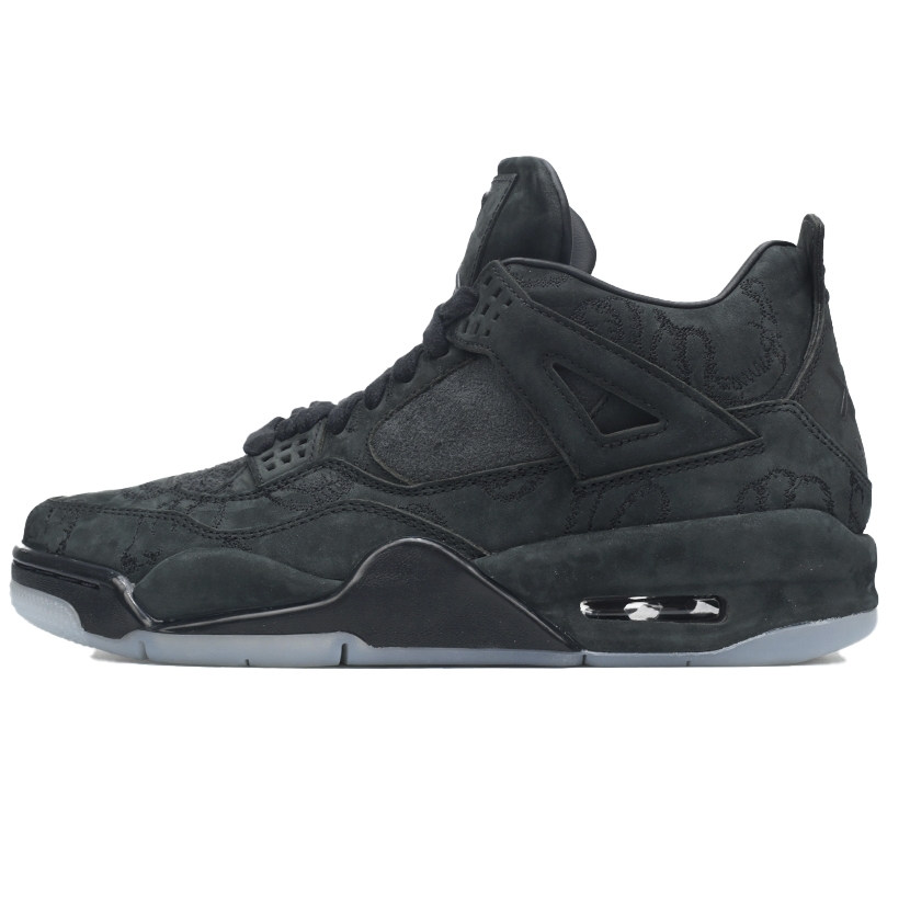 KAWS X Air Jordan 4 Retro Black Sneakers    930155-001 - FashionPlug