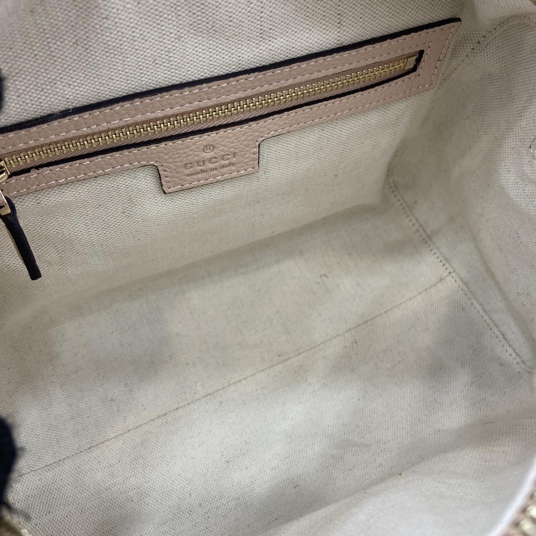 Gucci GG Emblem Small Top Handle Bag - FashionPlug