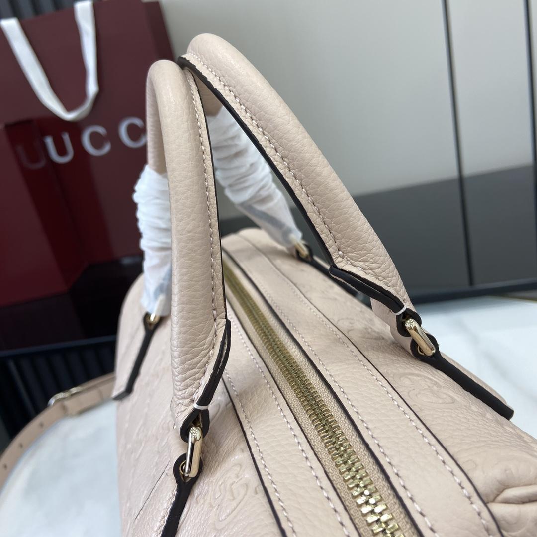 Gucci GG Emblem Small Top Handle Bag - FashionPlug