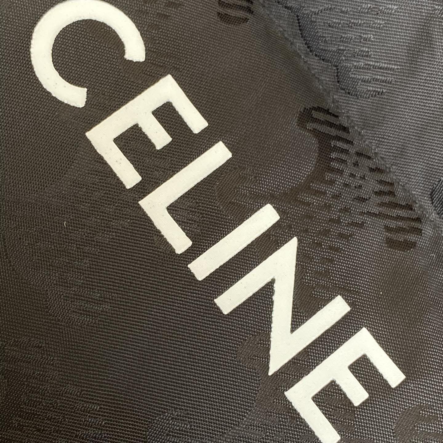 Celine Down Jacket In Triomphe Nylon Jacquard  - FashionPlug