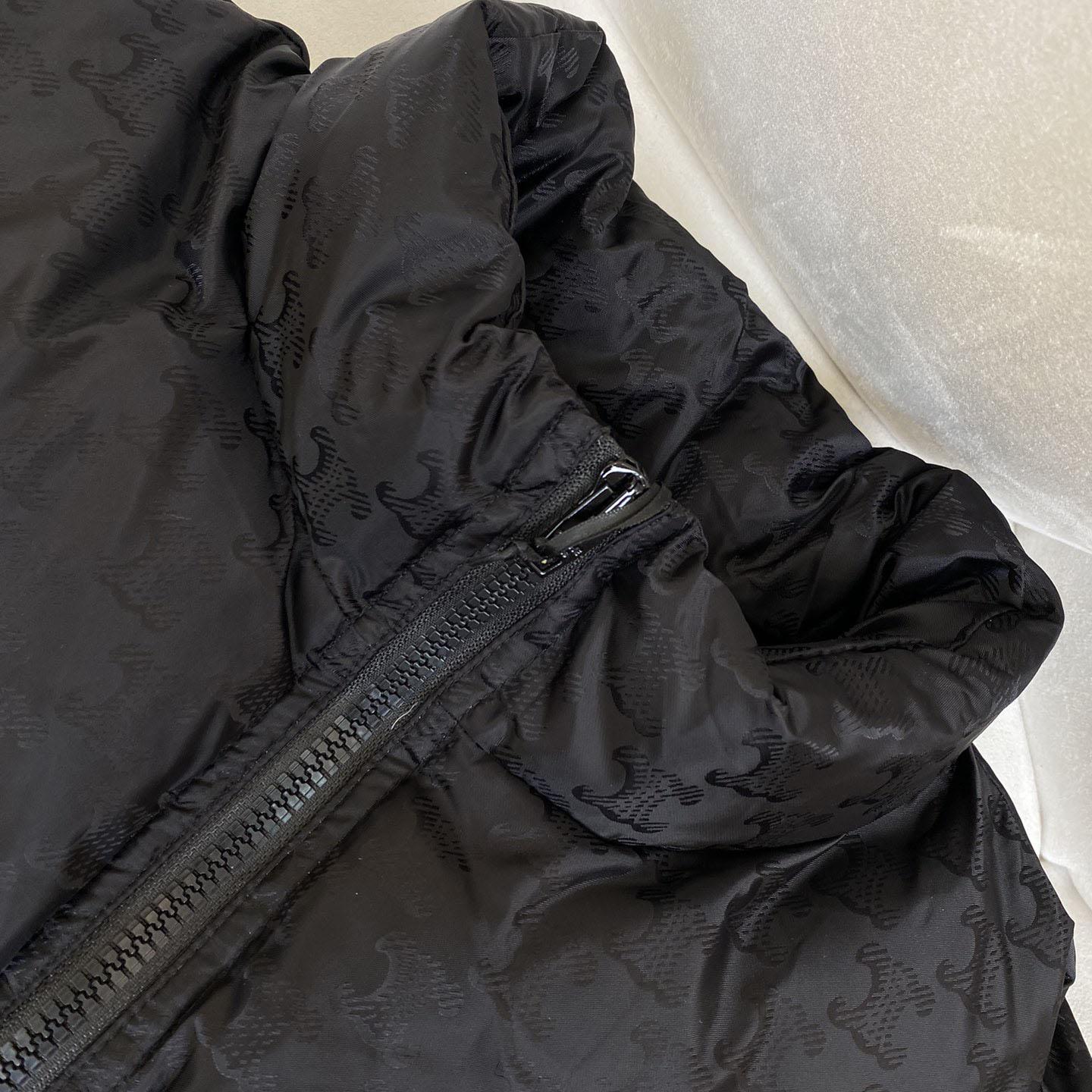 Celine Down Jacket In Triomphe Nylon Jacquard  - FashionPlug