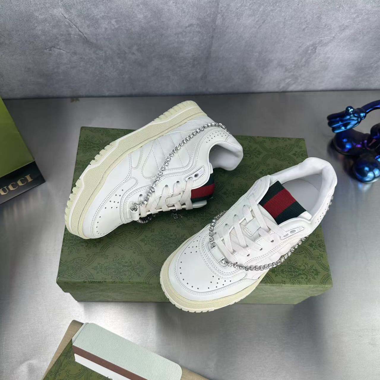 Gucci Women's Gucci Re-Web Sneaker - FashionPlug