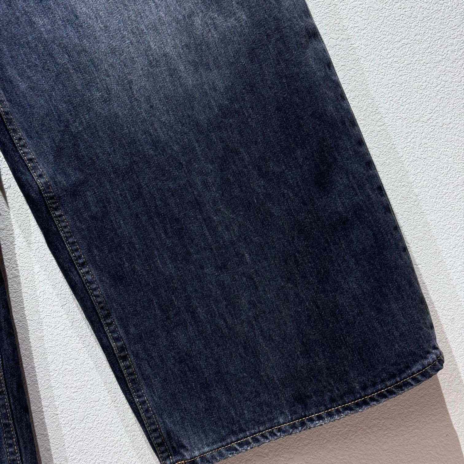 Acne Studios Men's Blue Dark Super Baggy Jeans - FashionPlug