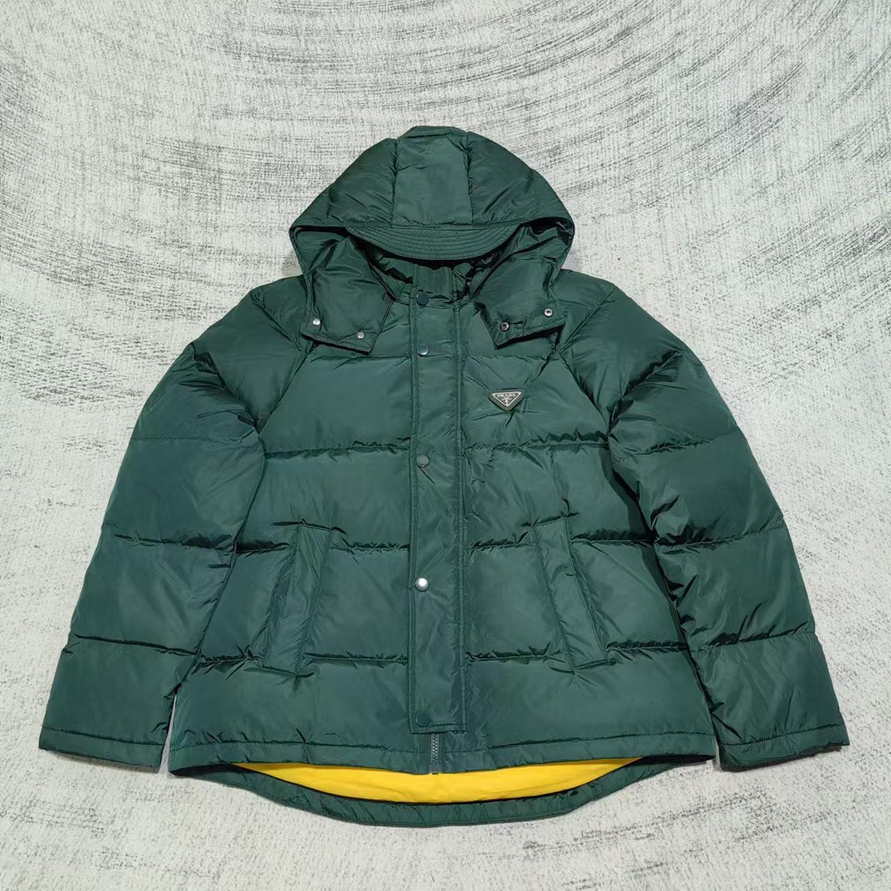 Prada Cropped Re-Nylon Down Jacket - FashionPlug