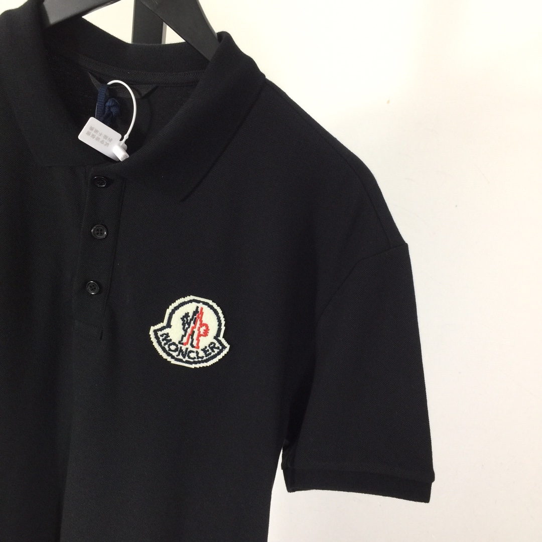Moncler Logo Cotton Polo Shirt - FashionPlug
