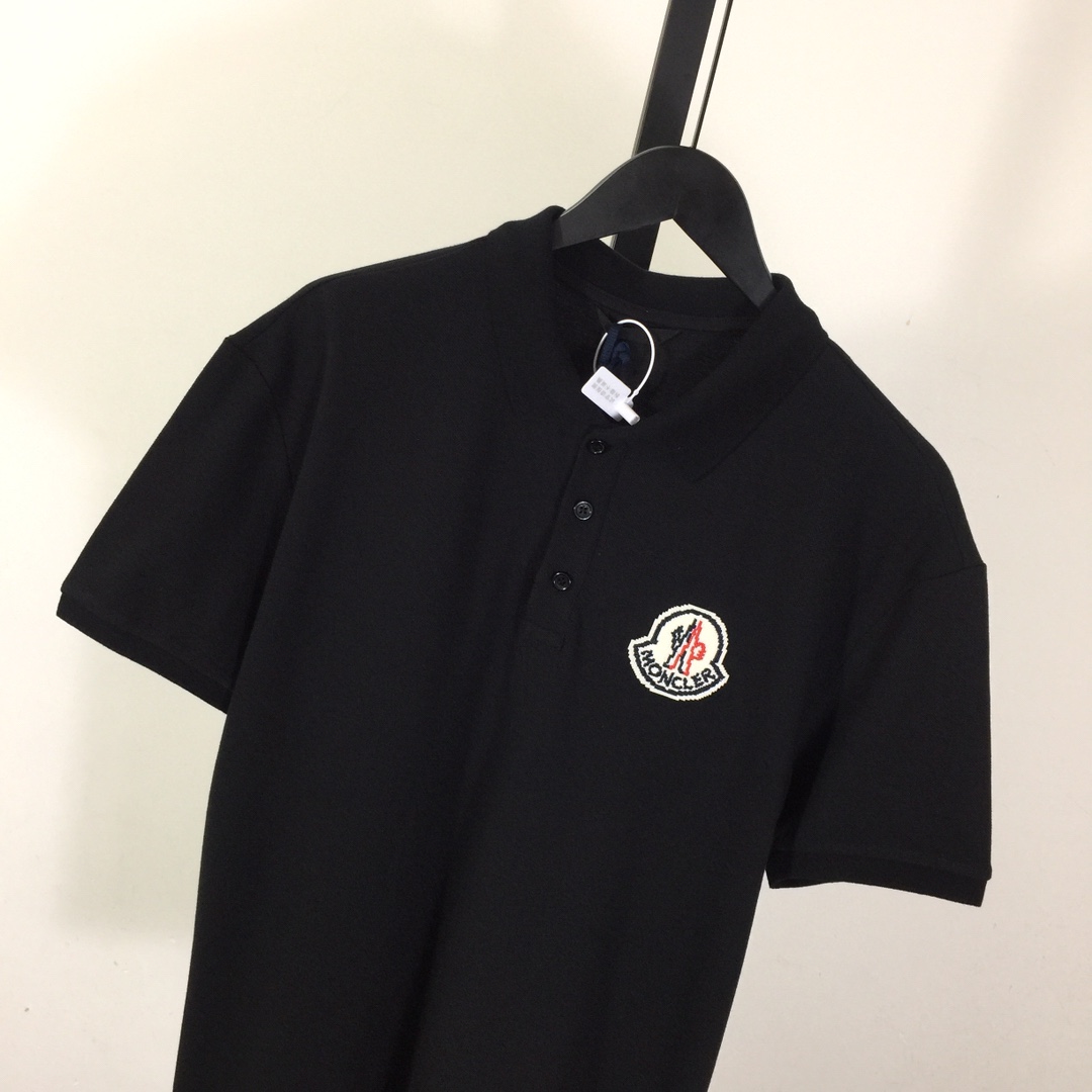Moncler Logo Cotton Polo Shirt - FashionPlug