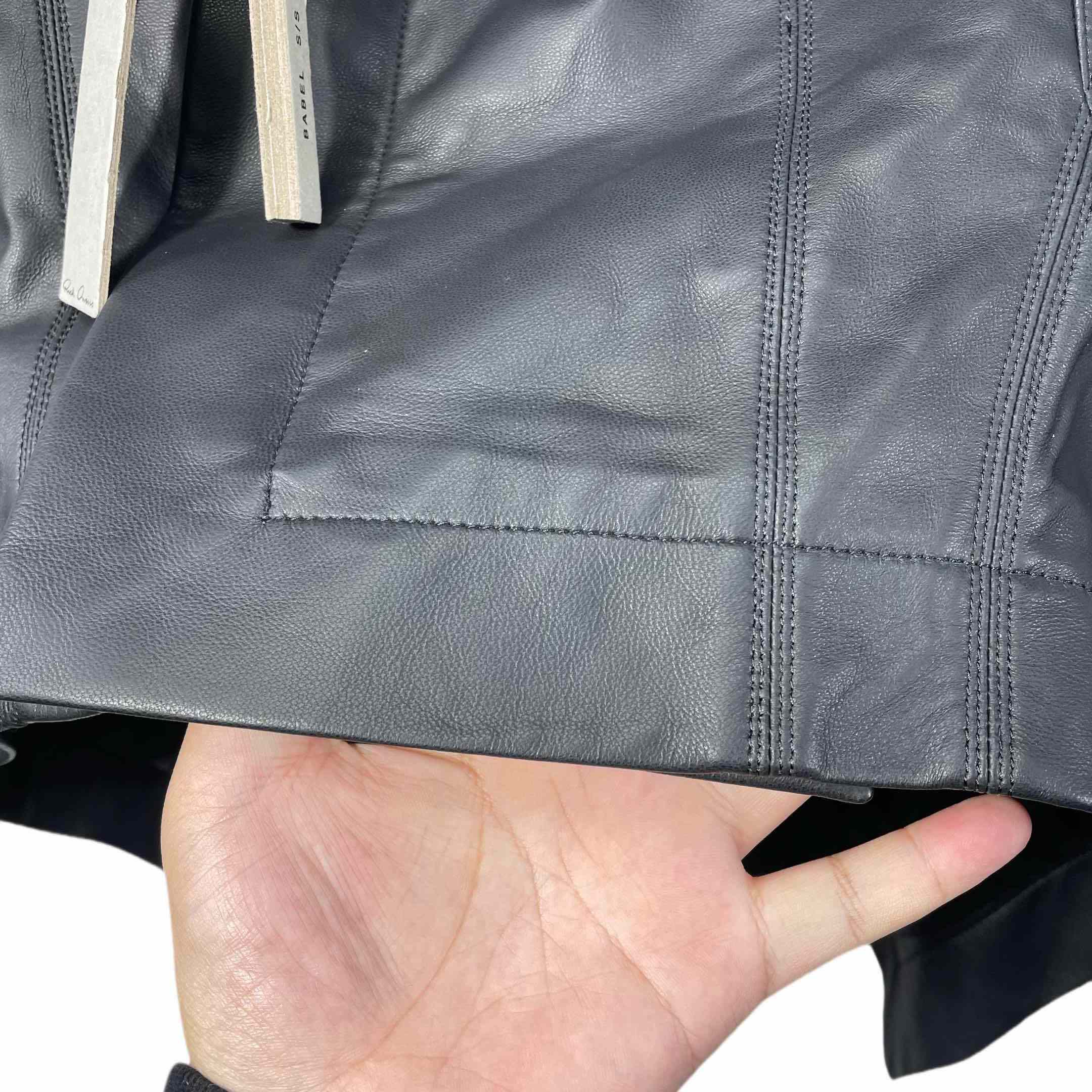 Rick Owens SS25 Hollywood Naska Biker In Black - FashionPlug