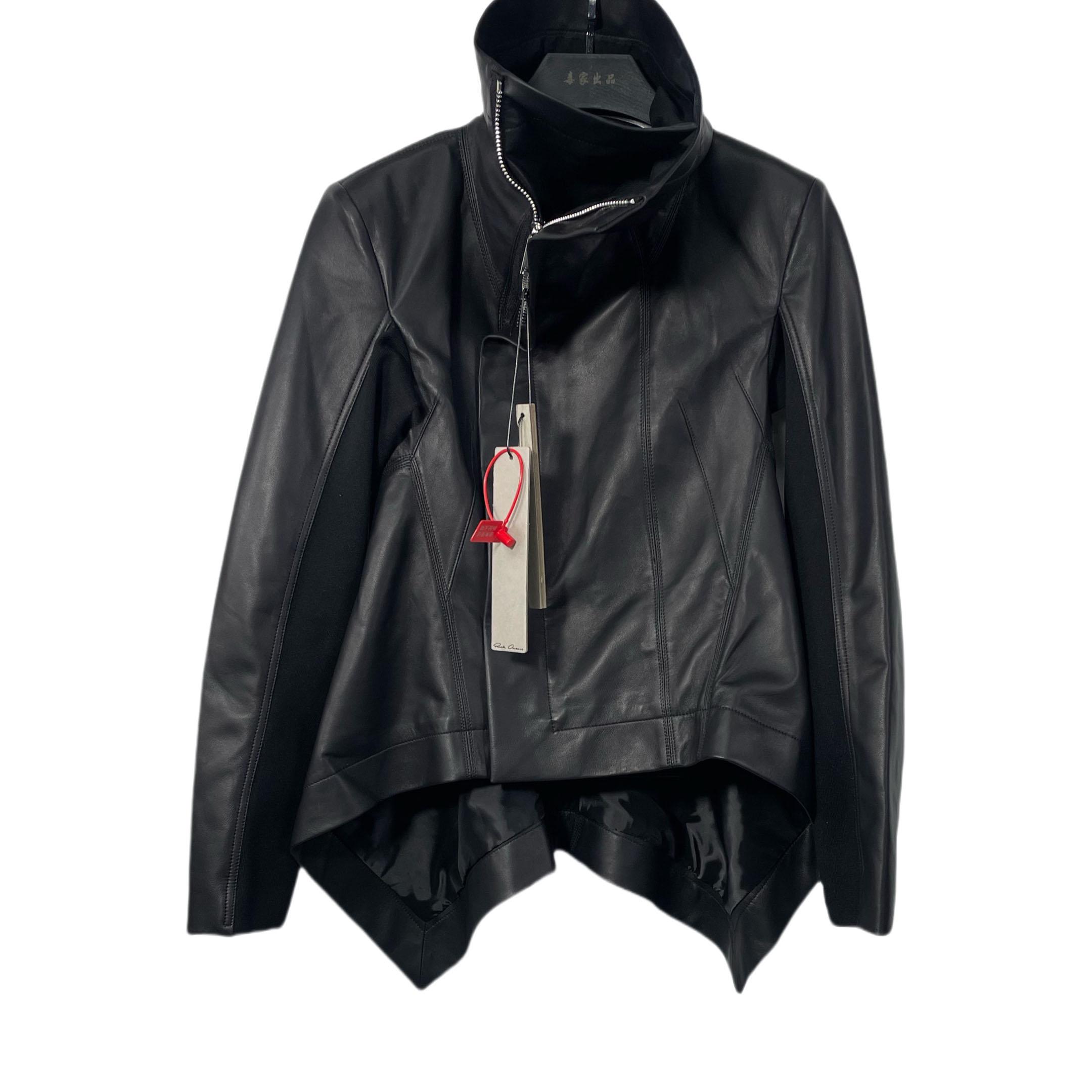 Rick Owens SS25 Hollywood Naska Biker In Black - FashionPlug