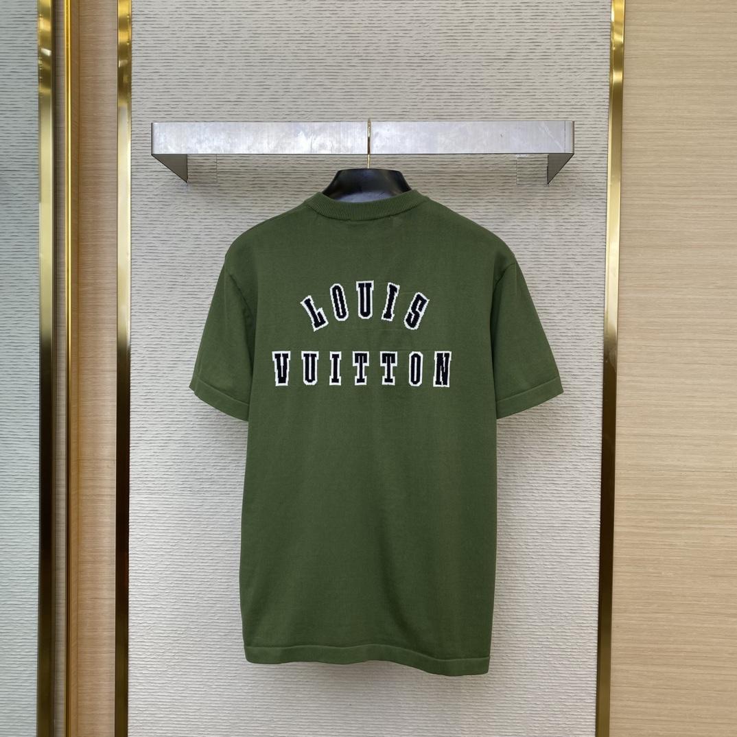 Louis Vuitton Short-Sleeved Cotton Crewneck  1AGJS2 - FashionPlug