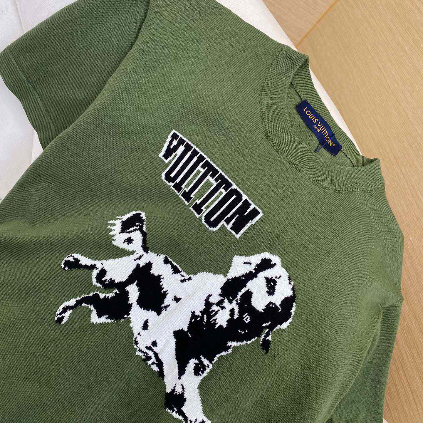 Louis Vuitton Short-Sleeved Cotton Crewneck  1AGJS2 - FashionPlug