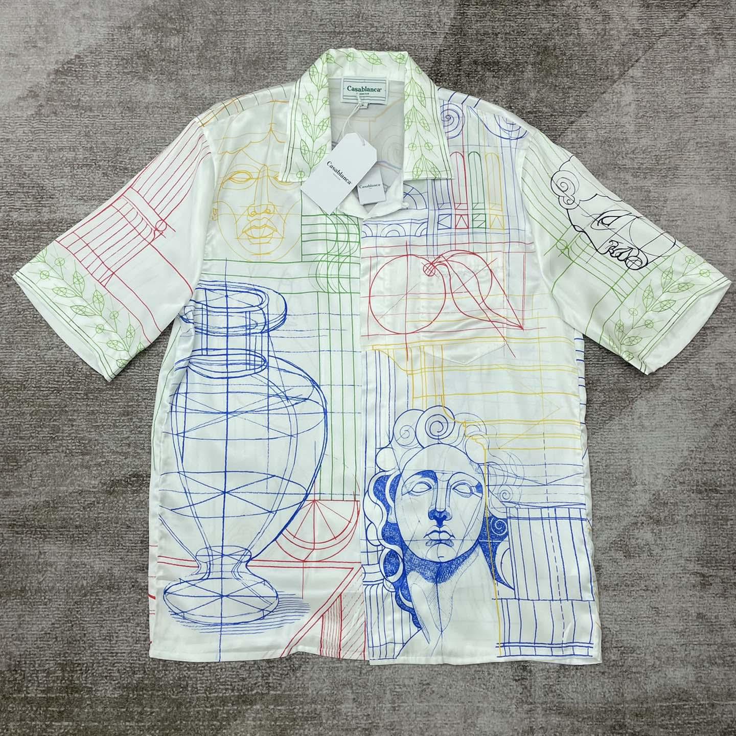 Casablanca Silk Cuban Shirt     CA3513 - FashionPlug