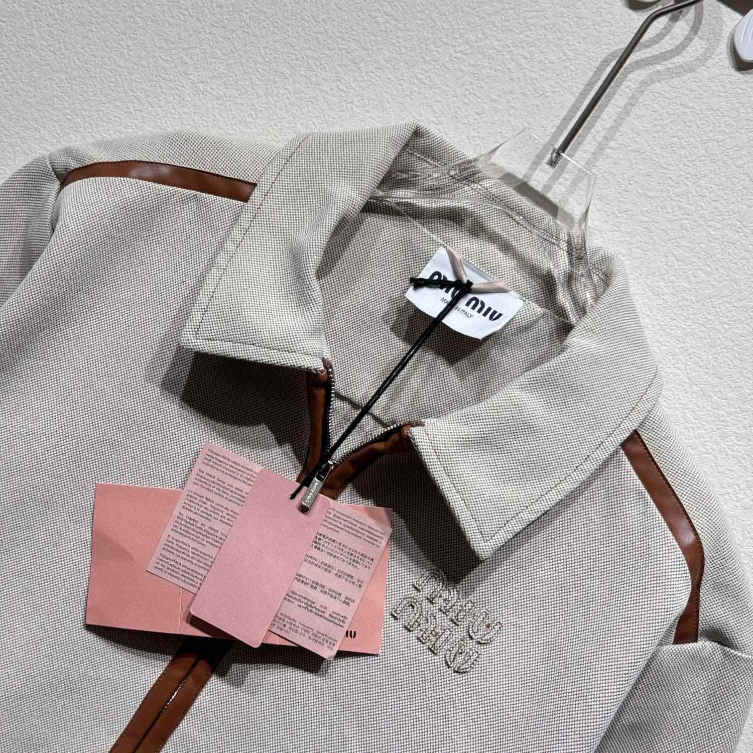 Miu Miu Jacquard Canvas Blouson Jacket - FashionPlug