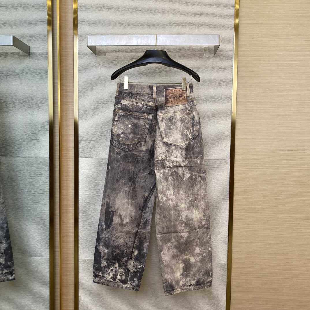 Acne Studios Paint Splatter Denim - FashionPlug