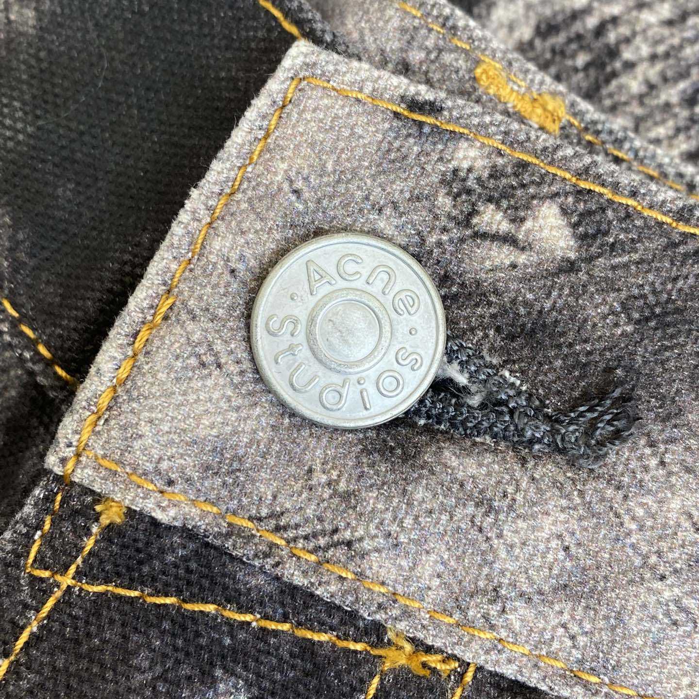 Acne Studios Paint Splatter Denim - FashionPlug
