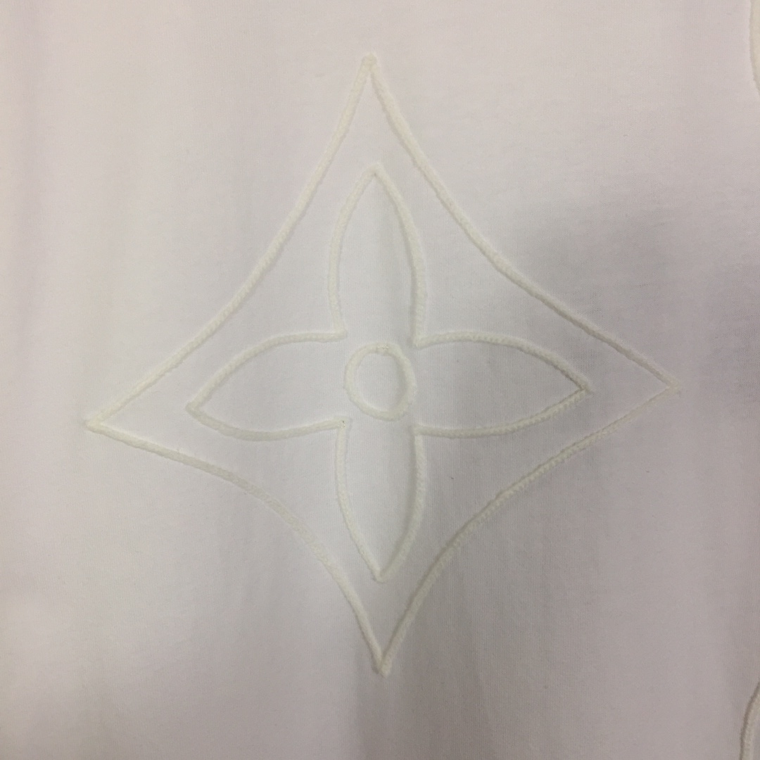 Louis Vuitton Monogram Embroidered Cotton T-Shirt   1AFYDE - FashionPlug