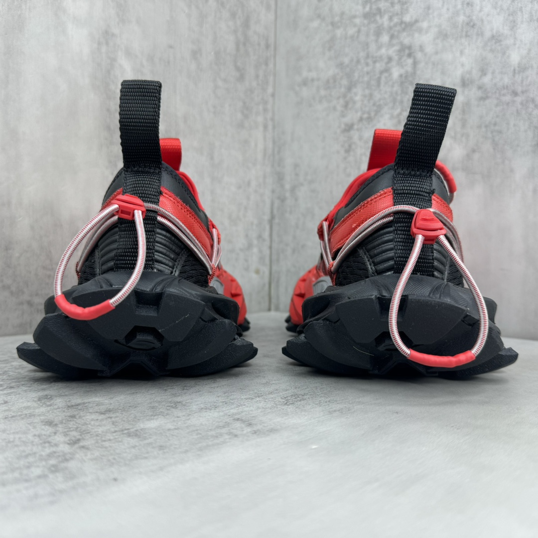 Balenciaga Hike Sneaker In Red And Black  - FashionPlug