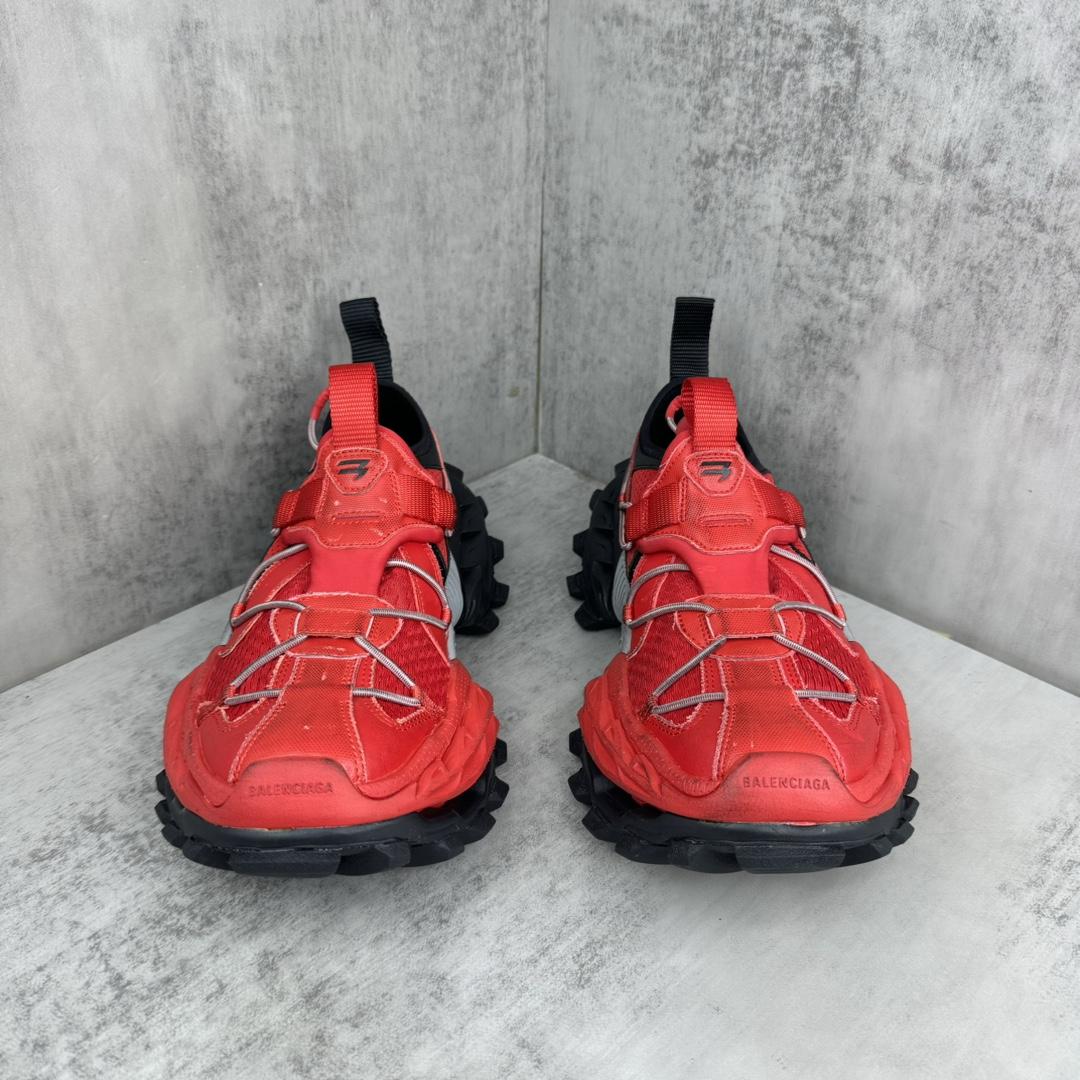 Balenciaga Hike Sneaker In Red And Black  - FashionPlug