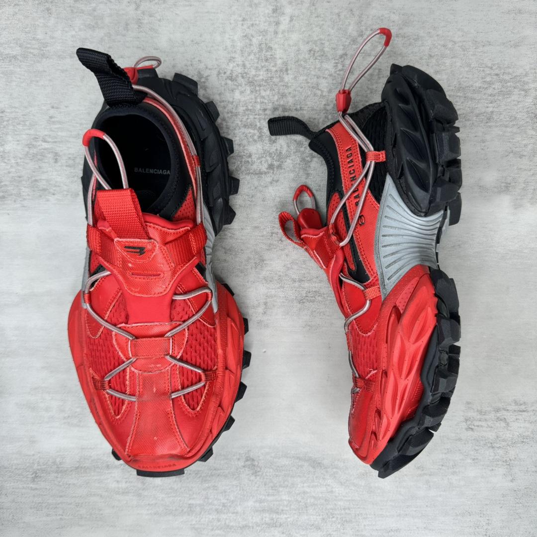 Balenciaga Hike Sneaker In Red And Black  - FashionPlug