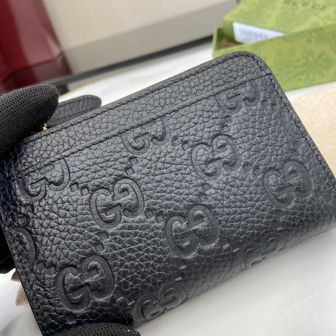 Gucci GG Emblem Zip Card Case  - FashionPlug