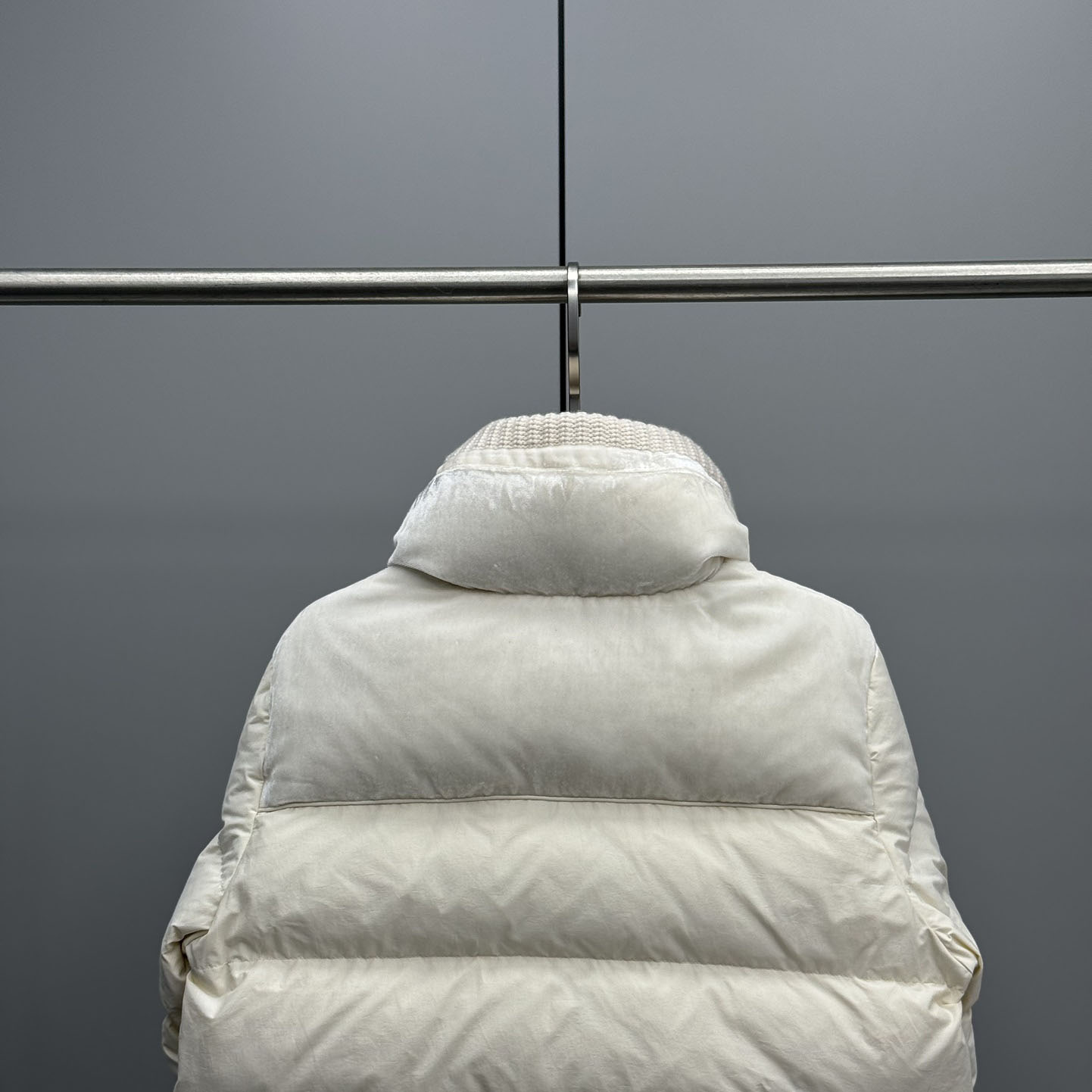 Moncler Auffrique  Velvet-trimmed Down Jacket - FashionPlug