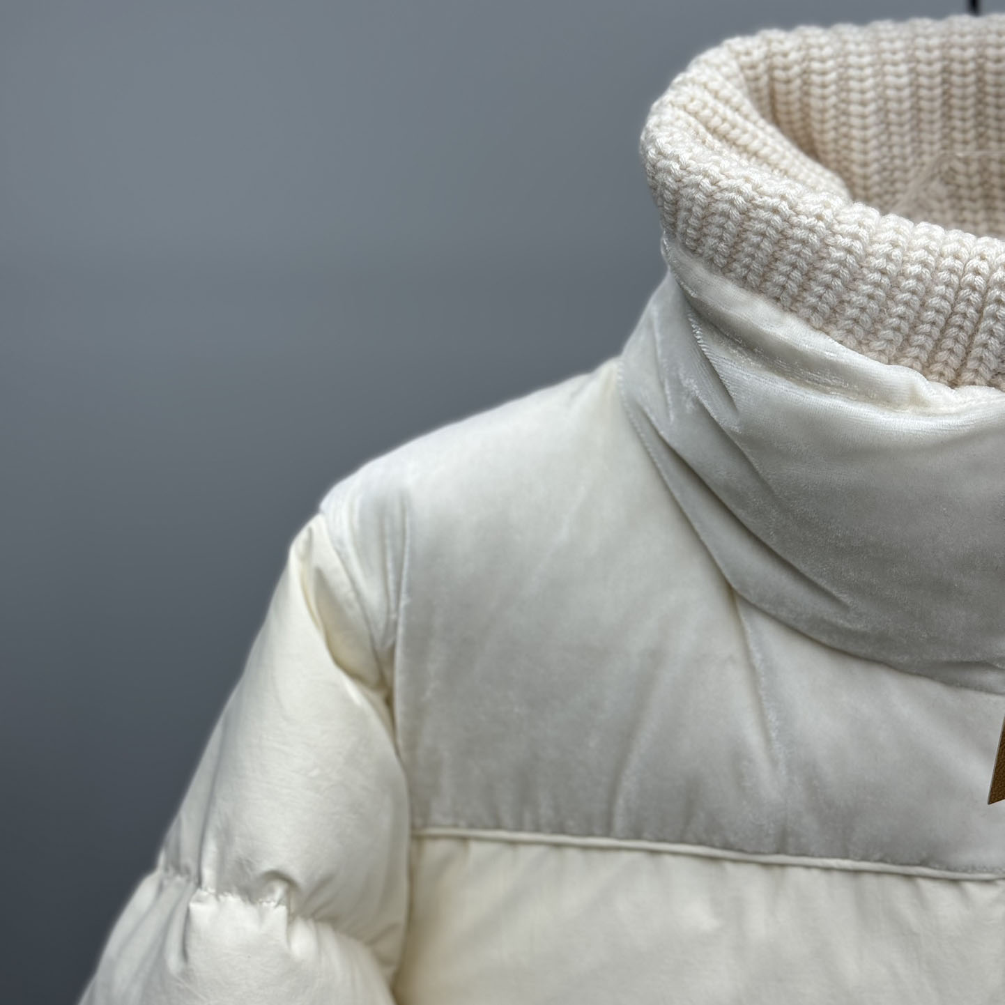 Moncler Auffrique  Velvet-trimmed Down Jacket - FashionPlug