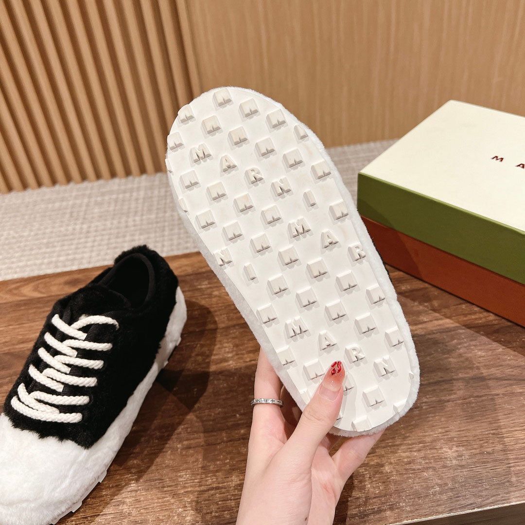 Marni Black Teddy Tennis Sneaker - FashionPlug
