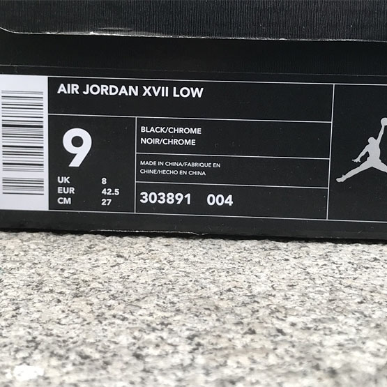 Jordan Air yordan 17 0G Low Black Chrome Sneaker    303891-004 - FashionPlug