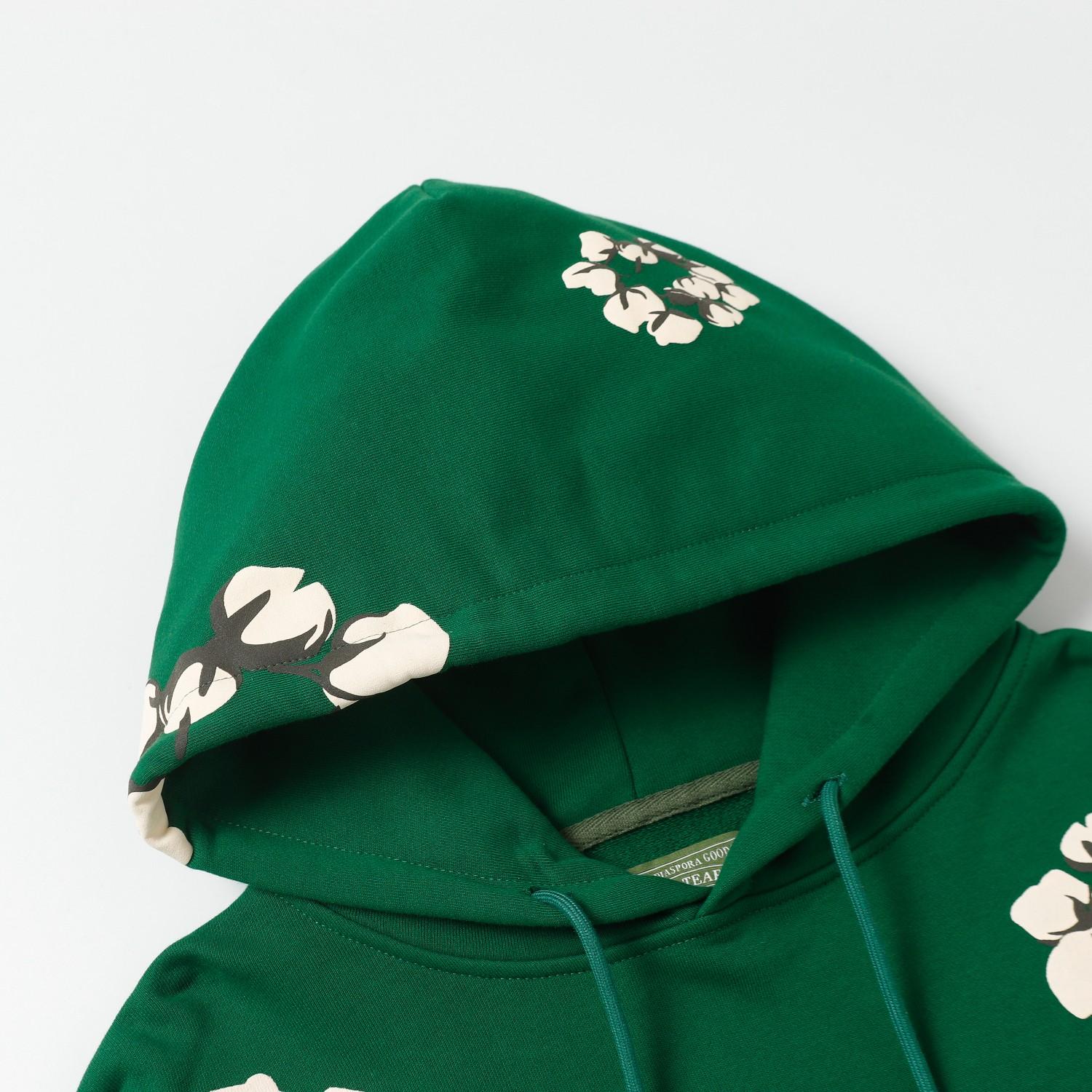 Denim Tears Cactus Tears Wreath Hoodie Green - FashionPlug