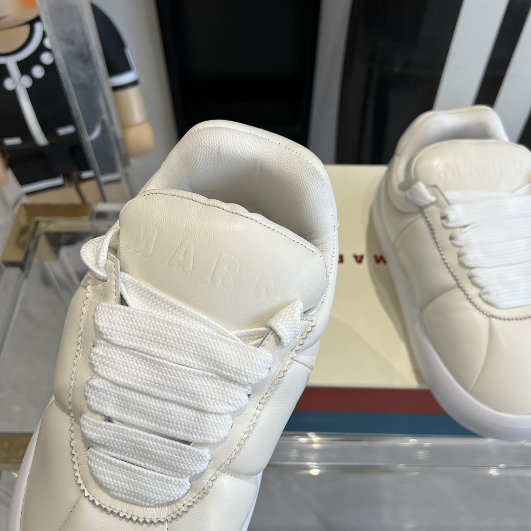 Marni White Leather Bigfoot 2.0 Sneaker - FashionPlug