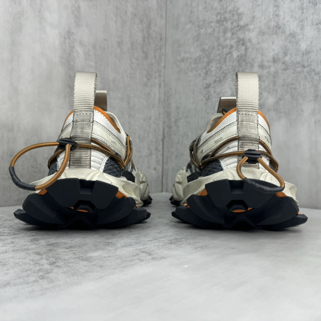 Balenciaga Hike Sneaker In Beige And Orange - FashionPlug