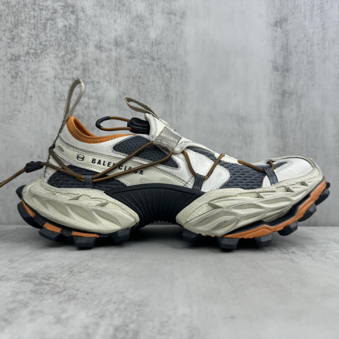Balenciaga Hike Sneaker In Beige And Orange - FashionPlug