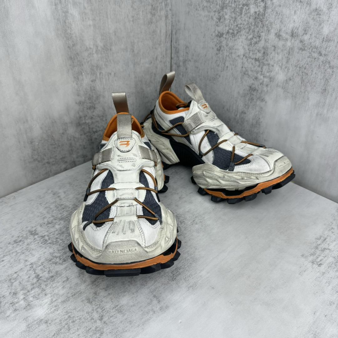 Balenciaga Hike Sneaker In Beige And Orange - FashionPlug