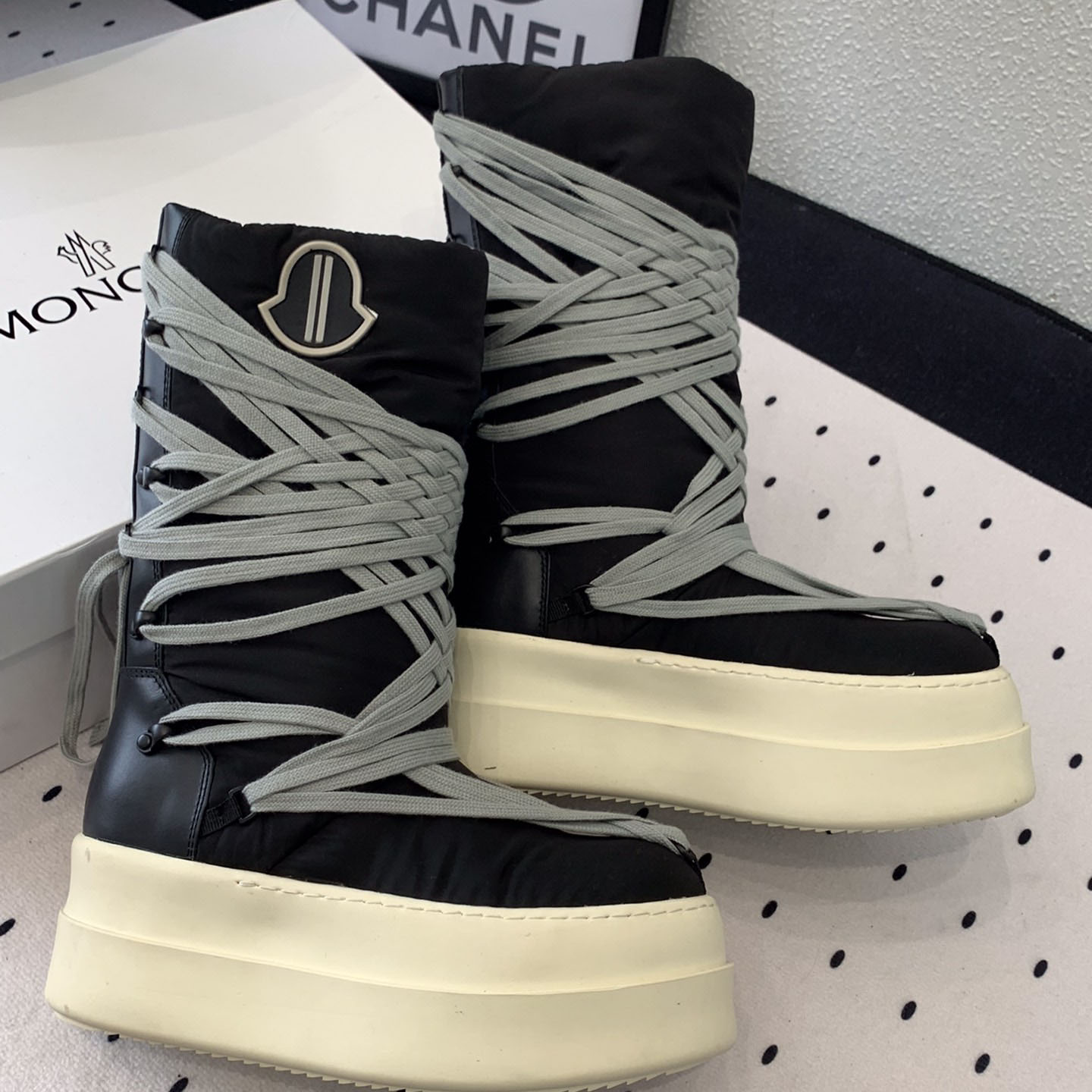 Moncler x Rick Owens Bigrocks Padded Boots - FashionPlug